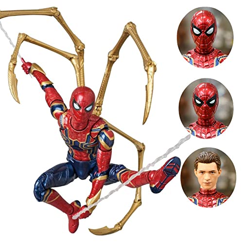 JUNJi Avengers 4 Endgame Iron Spider-Man Marvel Spider-Man Titan Hero Series Traje de integración de araña de hierro de 7 pulgadas Spider-Man Figura de acción Juguete