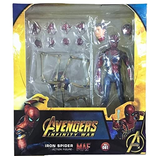 JUNJi Avengers 4 Endgame Iron Spider-Man Marvel Spider-Man Titan Hero Series Traje de integración de araña de hierro de 7 pulgadas Spider-Man Figura de acción Juguete