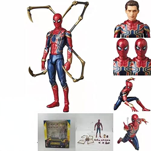 JUNJi Avengers 4 Endgame Iron Spider-Man Marvel Spider-Man Titan Hero Series Traje de integración de araña de hierro de 7 pulgadas Spider-Man Figura de acción Juguete