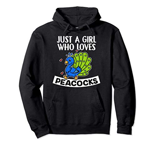 Just A Girl Who Loves Peacocks Disfraz De Pavo Real Sudadera con Capucha