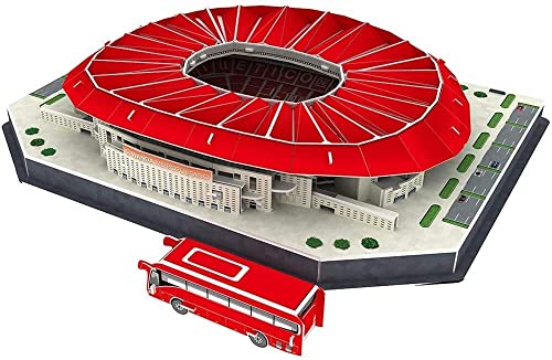 JXXFEXR p National Puzzle Estadio 3D, Estadio de Fútbol Wanda-Metropolitano World Cup Puzzle Game Arena 3D Puzzle Model Kit, Bricolaje Juguetes Educativos para Niños Recuerdos