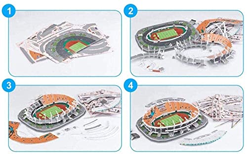 JXXFEXR p National Puzzle Estadio 3D, Estadio de Fútbol Wanda-Metropolitano World Cup Puzzle Game Arena 3D Puzzle Model Kit, Bricolaje Juguetes Educativos para Niños Recuerdos