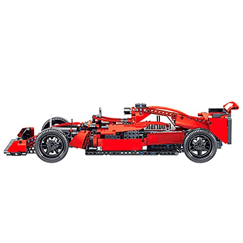 JYFLY Coche de carreras de Fórmula 1, modelo teledirigido Mork, 1100 piezas FRR-F1 para juguete de construcción de Ferrari, compatible con Lego Technic