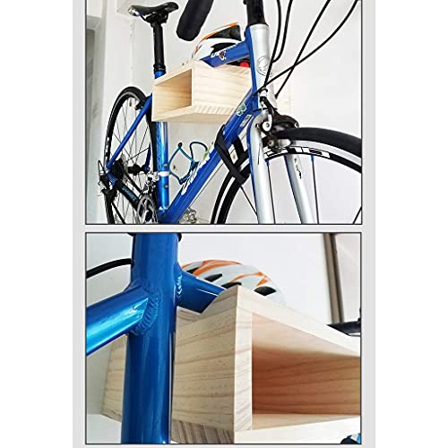 JYTFZD Yuchen- Estacionamiento de Bicicletas de Madera montado en Pared, Estante de Almacenamiento de Bicicletas de Carretera Interior Multifuncional, Tienda de exhibición de Tienda de Bicicletas