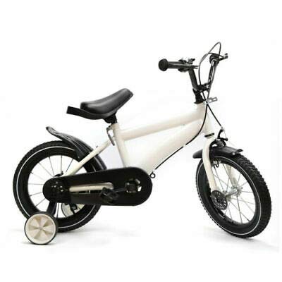 Kaibrite 14 ” Bicicleta para Niños Freestyle Boy's Girl con Estabilizadores, Bicicleta de Equilibrio Blanco