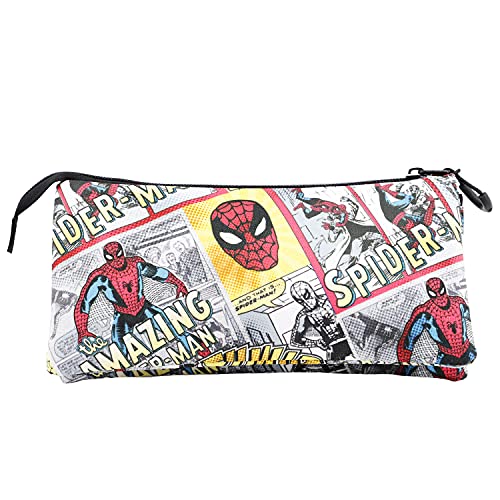 KARACTERMANIA Spiderman Strip-Estuche Portatodo Triple HS, Beige