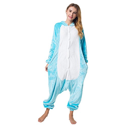 Katara-(10+ Modelos) Kigurumi Pijamas Disfraz Animal Halloween Adultos, Color elefante, Talla 175-185cm (1744) , color/modelo surtido