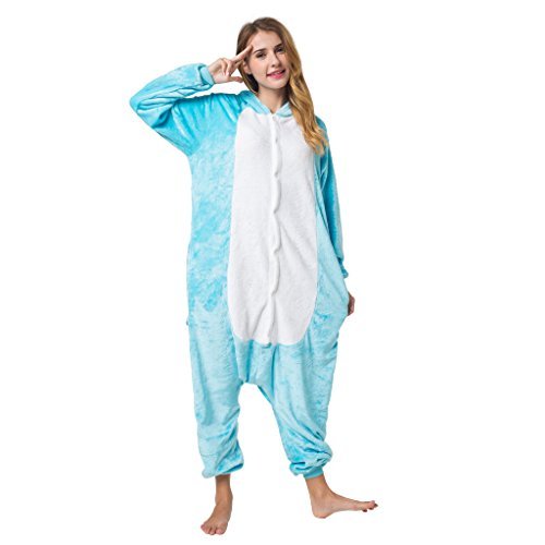 Katara-(10+ Modelos) Kigurumi Pijamas Disfraz Animal Halloween Adultos, Color elefante, Talla 175-185cm (1744) , color/modelo surtido