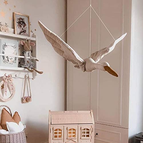 Katigan El Estilo Nórdico Decoración Colgante de Techo de Pared de Muueca de Cisne Peluche de Cisne Regalo de Cumpleaaos Habitación Cuna Cama Vivero Móvil Decoración