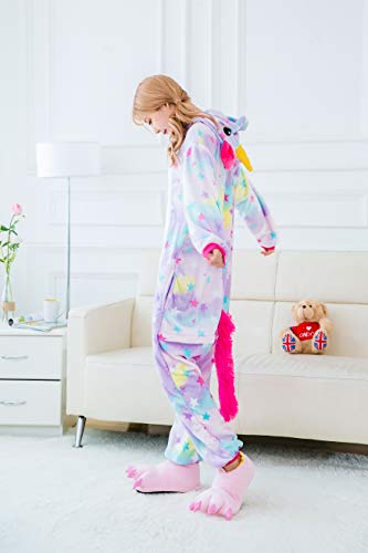 Kauson Monkey Kigurumi Flanela Unicornio Pijamas la Ropa de Noche del Traje Onesie 3D Novedad Mono Cartoon Animal Cosplay Disfraces Mascotas Carnaval Halloween Navidad Ropa especializada para Adultos