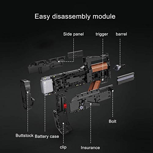 KDDEON Bloques de construcción Modelo de Pistola técnica, Modelo de Ametralladora Militar con Balas, Compatible con Lego, Juego de Pistola técnica de 1504 Piezas para Adultos y niños