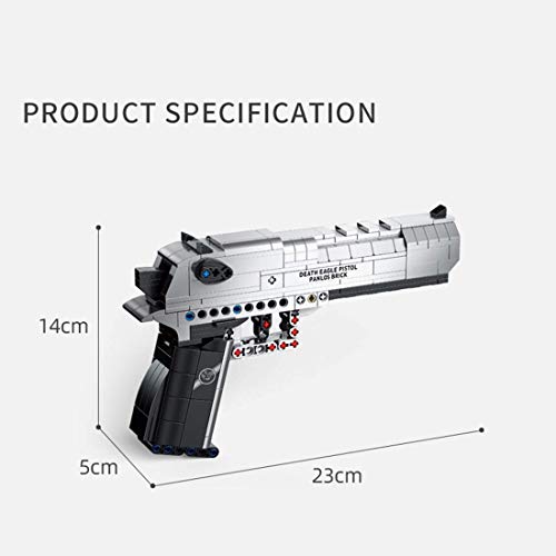 KDDEON Bloques de construcción Modelo de Pistola técnica, Pistola Militar con Balas, Compatible con Lego, Juego de Pistola técnica de 360 ​​Piezas para Adultos y niños