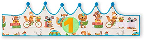 Kembilove Corona Primer Cumpleaños – Coronas Infantiles para niños y niñas cómodas y suaves para la Piel – Fiesta de cumpleaños Smash Cake Animales – Regalos Personalizados