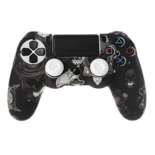 KERDEJAR Gamepad Controller Funda Protectora de Silicona + 2 Tapas de Agarre para PS4