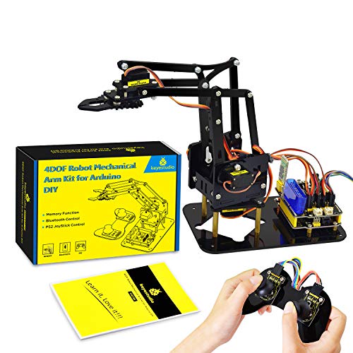 KEYESTUDIO Robot Arm para Arduino IDE, 4-Axis Servo Control con UN0 Board