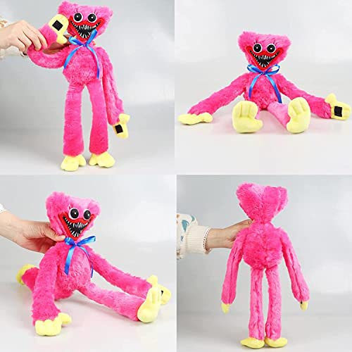 KFGJ Huggy Wuggy Peluche, Azul y Rosa y Sin Dientes, 15.8, Poppy Playtime Huggy Wuggy, Peluche Navidad, Peluches para Niños, Scary and Funny Plush Horror Game Doll para Fanáticos