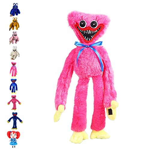 KFGJ Huggy Wuggy Peluche, Azul y Rosa y Sin Dientes, 15.8, Poppy Playtime Huggy Wuggy, Peluche Navidad, Peluches para Niños, Scary and Funny Plush Horror Game Doll para Fanáticos