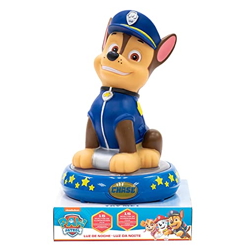 Kids Euroswan LÁMPARA DE Noche Paw Patrol Figura 3D Chase, Multicolor (PW19761)