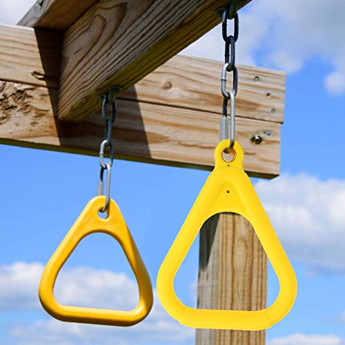 Kids Pull Up Ring, Anillo de Entrenamiento para Niños 80 Kg con Soporte de Carga Amarillo para Equipo de Patio para Barra de Columpio para Patio Trasero para Equipo de Entrenamiento(Amarillo)