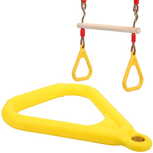 Kids Pull Up Ring, Anillo de Entrenamiento para Niños 80 Kg con Soporte de Carga Amarillo para Equipo de Patio para Barra de Columpio para Patio Trasero para Equipo de Entrenamiento(Amarillo)