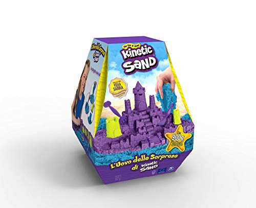 Kinetic Sand, Huevo de Las sorpresas, Paquete con + 900 Gramos de Arena y Accesorios, a Partir de 3 años – 6058628