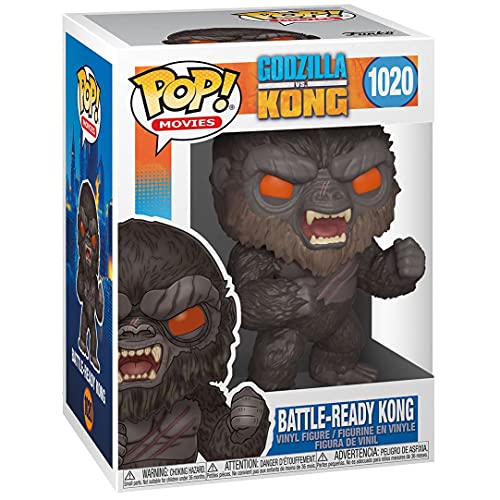 King Kong Battle Ready Pop #1020 Pop Movies Godzilla vs Kong Vinyl Figure (Bundled with EcoTek Protector to Protect Display Box)