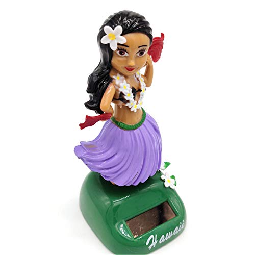 Kining Figuras Tropicales De Hawaii Muñeca De Juguete De Baile De Hula Hawaiana con Energía Solar para Coche Juguete Bobble Head Decoración De Interiores Regalo para Niños Carefully