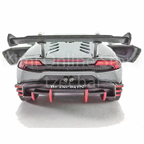 Kinsmart Die-Cast Car 1:36 Lamborghini Huracan LP620-2 Super Trofeo Car Grey Color Model Friction Toys with Box Collection