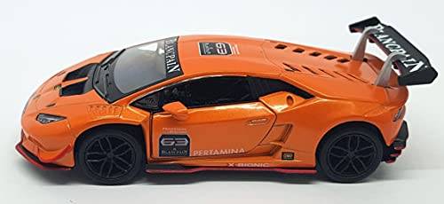 Kinsmart Lamborghini Huracan LP620-2 Super Trofeo Coche 1:36 Escala Pull Back Acción