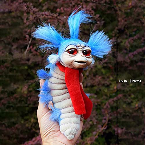 Kirmax Gusano de Laberintos 6 Pulgadas Laberinto Gusano Juguetes de Peluche Hecho a Mano Juguete de Peluche de Gusano Regalo Divertido Muueco de Peluche Regalos Divertidos