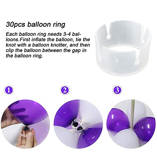 Kit de Columnas de Globos de 1,5 m de Altura con Base, Clips de Globo, Pegatinas de Punto de Pegamento Manual de Bomba de Globo para Decoraciones de Fiestas de Boda de Cumpleaños (2 juegos)