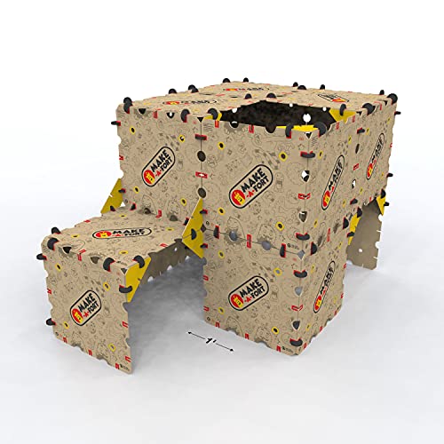 Kit de explorador Make-A-Fort: construye increíbles fuertes, laberintos, túneles y más. Diversión familiar para niños de 4 años en adelante. Durable, reutilizable y fabricado en Suiza.