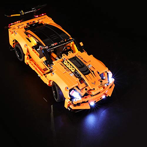 Kit De Iluminación Led para Lego Techinc Chevrolet Corvette ZR1, Compatible con Ladrillos De Construcción Lego Modelo 42093, NO Incluido En El Modelo