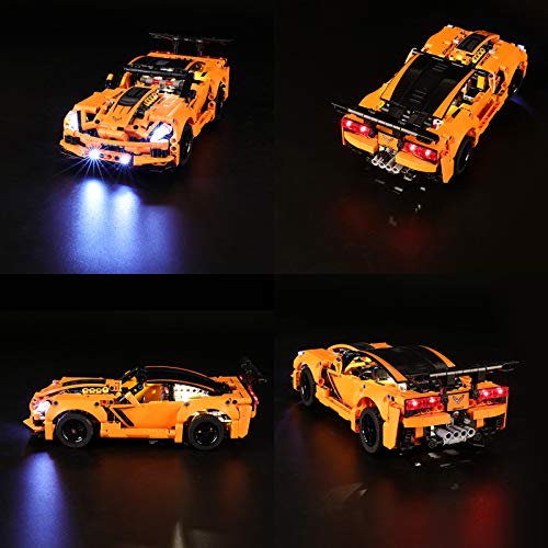 Kit De Iluminación Led para Lego Techinc Chevrolet Corvette ZR1, Compatible con Ladrillos De Construcción Lego Modelo 42093, NO Incluido En El Modelo