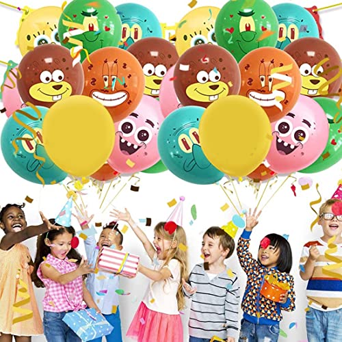 Kit Globos Látex -ZSWQ 38PiezasDecoración Fiesta de Globos, Tema Banner Globos Kit Happy Birthday Adorno de Torta para Tema Decoración para Fiestas de Cumpleaños