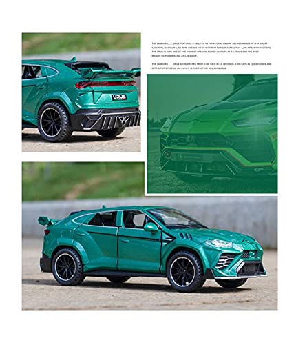 Kit Juguetes Coches Metal Resistente para Lamborghini Urus 1:32 Simulación Aleación Fundición Presión Tire hacia Atrás Modelo Coche Deportivo Colección Juguetes Maravilloso Regalo (Color : Negro)