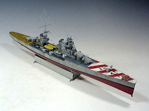 Kits de Modelo de Rompecabezas de portaaviones Militares, Escala 1/700, Juguetes de Rompecabezas de Crucero Pesado de Zara de Italia, Regalos para niños, 20,5 Pulgadas