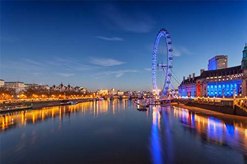 Kits De Pintura Al Óleo De Bricolaje Por Números, Lienzo De Pintura Al Óleo London Eye, Noria, Para Adultos Y Dibujo Decoración Del Hogar Para Principiantes 40x50cm