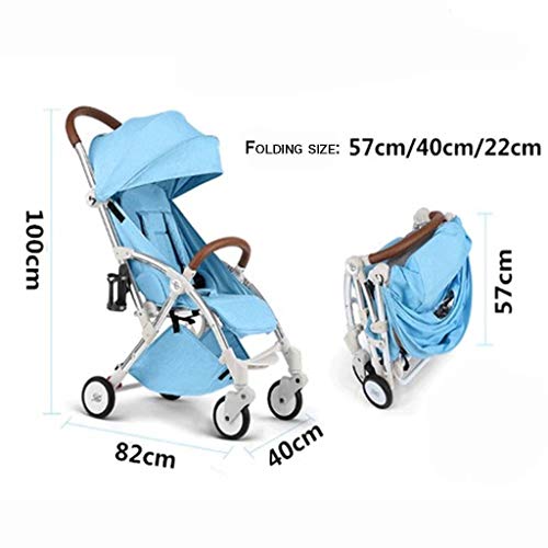 KKCD-Cochecito De Bebésilla De Paseo Kid Pram | Cochecito De Bebé Plegable Con Freno Seguro, Respaldo Ajustable, Que Incluye Reposapiés, Ruedas Giratorias De 360 ​​grados, Para Edades De 0 A 5 Años Si