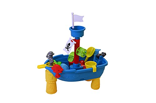 KNORRTOYS.COM- Mesa de Arena y Agua, diseño de Barco Pirata, Color carbón (39200)