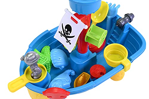 KNORRTOYS.COM- Mesa de Arena y Agua, diseño de Barco Pirata, Color carbón (39200)