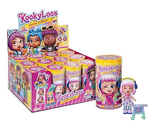 KOOKYLOOS - Muñeca Sorpresa - Colección Completa + KOOKYLOOS Fashion Challenge – Vestidor con Espejo y muñeca Exclusiva + KOOKYLOOS Mistery Menu – Carrito de Batidos y muñeca Exclusiva