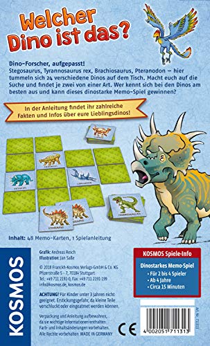 KOSMOS 711313 - Juego de Cartas de Dinosaurios (versión Alemana)