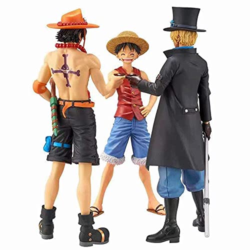 Kurrma One Piece Monkey D. Luffy/Portgas · D · Ace/Sabo Three Brothers Knot Wine Figura De Acción PVC En Caja Modelo De Personaje De Dibujos Animados/Estatua Coleccionables/Regalos/Decoracio