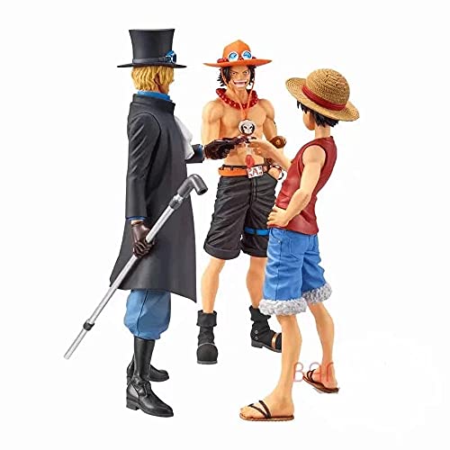 Kurrma One Piece Monkey D. Luffy/Portgas · D · Ace/Sabo Three Brothers Knot Wine Figura De Acción PVC En Caja Modelo De Personaje De Dibujos Animados/Estatua Coleccionables/Regalos/Decoracio