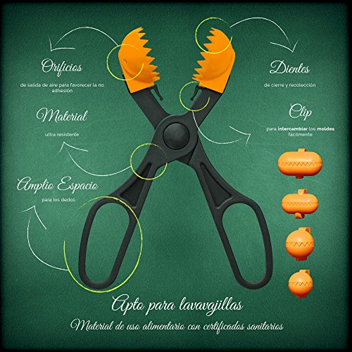 La Croquetera - Color Naranja - utensilio Multiuso con 4 moldes Intercambiables para masas- para croquetas, albóndigas, Bolas, Sushi - 100% español : Patentado y Fabricado en España