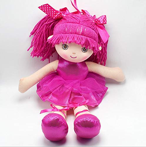 LAARNT Muñeca de Trapo de Ballet muñeca de simulación Rosa Roja Regalo de Niña de Juguete para niños Esponja Suave y cómoda 40 cm