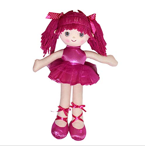 LAARNT Muñeca de Trapo de Ballet muñeca de simulación Rosa Roja Regalo de Niña de Juguete para niños Esponja Suave y cómoda 40 cm