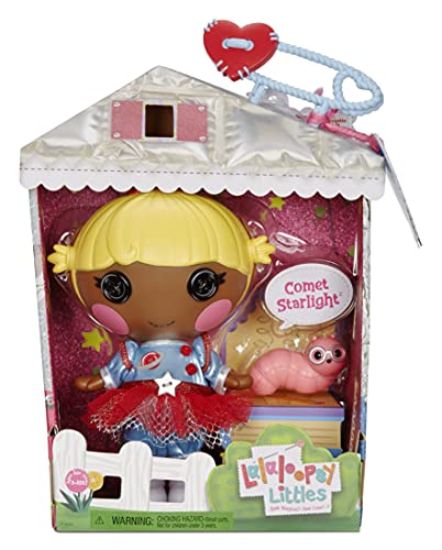 Lalaloopsy Littles Doll Comet Starlight con Gusanito-Muñeca Astronauta de 18cm con Vestido Rojo y Azul y Zapatos Removibles-Caja Reutilizable como casa-Edad 3-103 años, Color (577331C3)