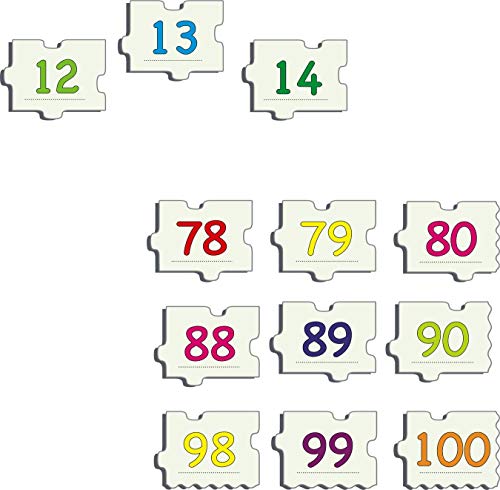 Larsen AR10 Aprende a Contar: Números del 1 al 100, Puzzle de Marco con 100 Piezas